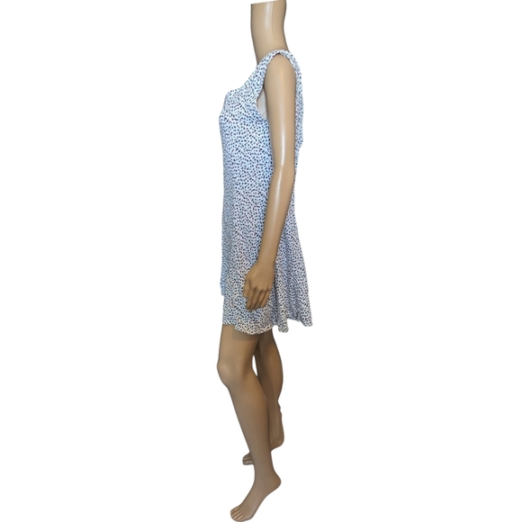 Vintage 90s Black & White Ditzy Floral Print Shorts Romper Wide Straps - Picture 6 of 11